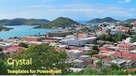  Presentation with virgin islands - Amazing slide deck having virgin islands st thomas harbor backdrop and a tawny brown colored foreground