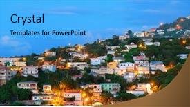  Presentation with virgin islands - Amazing slide deck having virgin islands st thomas mountain backdrop and a light blue colored foreground