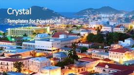  Presentation with virgin islands - Presentation theme with virgin islands st thomas mountain background and a teal colored foreground