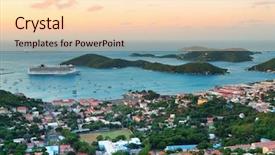  Presentation with virgin islands - Presentation theme consisting of virgin islands st thomas sunrise background and a lemonade colored foreground