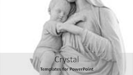  Presentation with virgin mary - Theme consisting of virgin-mary-and-child-christ background and a light gray colored foreground
