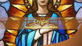  Presentation with virgin mary - Presentation theme having virgin-mary background and a tawny brown colored foreground