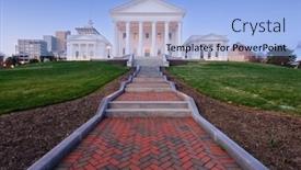  Presentation with virginia - Slides featuring virginia-state-capitol-in-richmond background and a light blue colored foreground