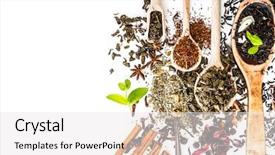  Presentation with tea - Audience pleasing slide deck consisting of virious kinds of tea backdrop and a white colored foreground