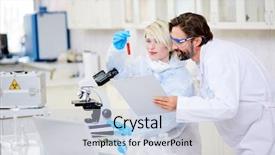  Presentation with creation - Audience pleasing presentation theme consisting of virology - cheerful group of microbiologists wearing backdrop and a lemonade colored foreground