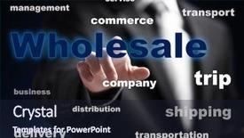  Presentation with logistics - Beautiful slide deck featuring virtaul manyfacturing - logistics and wholesale concept man backdrop and a wine colored foreground