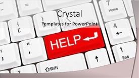  Presentation with virtual assistant - Slide deck featuring virtual assistant - help key in place background and a light gray colored foreground