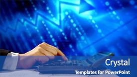  Presentation with data science journals series - Cool new slides with virtual banking - businessman data info backdrop and a ocean colored foreground