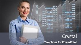  Presentation with economic - Cool new presentation design with virtual economic graphic in background backdrop and a  colored foreground