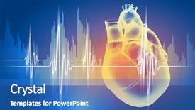  Presentation with human heart - Presentation theme with virtual image of human heart background and a teal colored foreground