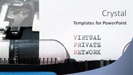  Presentation with virtual - Audience pleasing PPT theme consisting of virtual-private-network-phrase-written backdrop and a sky blue colored foreground
