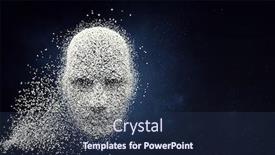  Presentation with artificial intelligence virtual reality - Cool new PPT theme with virtual-reality-and-artificial-intelligence backdrop and a navy blue colored foreground