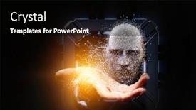  Presentation with artificial intelligence virtual reality - PPT layouts with virtual-reality-and-artificial-intelligence background and a black colored foreground