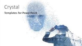  Presentation with artificial intelligence virtual reality - Slides having virtual-reality-and-artificial-intelligence background and a white colored foreground