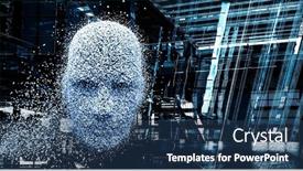  Presentation with artificial intelligence virtual reality - PPT layouts featuring virtual-reality-and-artificial-intelligence background and a ocean colored foreground