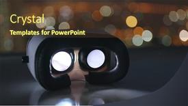  Presentation with movie - Colorful PPT layouts enhanced with device playing movie at night backdrop and a tawny brown colored foreground