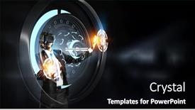  Presentation with mixed reality - Theme consisting of virtual-reality-experience-technologies background and a black colored foreground