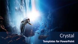  Presentation with experience - Presentation consisting of virtual-reality-experience-young-man background and a navy blue colored foreground