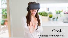  Presentation with virtual reality - Presentation design consisting of virtual reality game using simulation background and a lemonade colored foreground