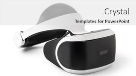  Presentation with virtual reality - Presentation design consisting of virtual-reality-glasses-isolated background and a white colored foreground