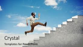  Presentation with virtual reality - Cool new slide deck with virtual reality glasses running violent backdrop and a light gray colored foreground