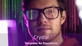  Presentation with ultra - Presentation with virtual-reality-technology-and-programming background and a violet colored foreground