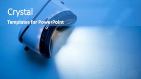  Presentation with virtual reality - Audience pleasing presentation theme consisting of virtual reality vr goggles headset backdrop and a teal colored foreground