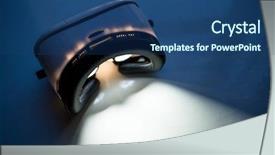  Presentation with virtual reality - Beautiful presentation featuring virtual reality with light backdrop and a ocean colored foreground