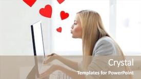  Presentation with dating - Slide deck enhanced with two beautiful business woman making conversation at modern lightfil office handsome girls at working process horizontal blurred background background and a dark gray colored foreground.