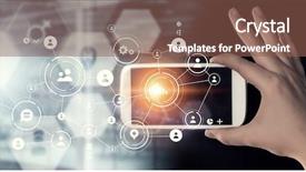  Presentation with interface - Colorful PPT theme enhanced with virtual screening - media user interface mixed media backdrop and a violet colored foreground