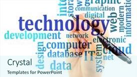  Presentation with information technology - Presentation having virtual screen information technology concept background and a cool aqua colored foreground