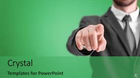  Presentation with touch screen virtual reality - Cool new slide deck with virtual screen on color background backdrop and a ocean colored foreground