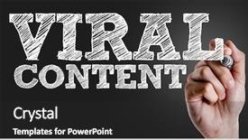  Presentation with viral - Presentation theme having virtual word - hand writing the text viral background and a dark gray colored foreground