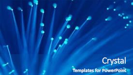  Presentation with fiber optic - Amazing slide deck having virtual world - internet technology fiber optic background backdrop and a teal colored foreground