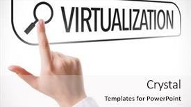  Presentation with search - Cool new theme with virtualization-written-in-search-bar backdrop and a white colored foreground