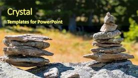  Presentation with hiking - Cool new slides with virtud - stacked stones symbol for hiking backdrop and a wine colored foreground