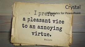  Presentation with comedian - Amazing slide set having virtues - moliere french comedian quote i backdrop and a mint green colored foreground