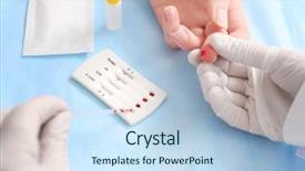  Presentation with hiv test - Audience pleasing presentation theme consisting of virus - doctor using test for hiv backdrop and a sky blue colored foreground