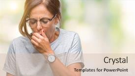  Presentation with hispanic - Audience pleasing theme consisting of virus - middle age senior hispanic woman backdrop and a lemonade colored foreground