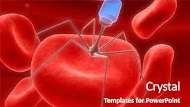  Presentation with red blood cells - Audience pleasing presentation consisting of virus attacking cells backdrop and a crimson colored foreground