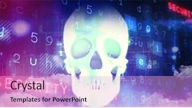  Presentation with virus - PPT theme enhanced with virus background against green human background and a lavender colored foreground