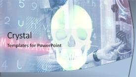  Presentation with virus - Amazing presentation theme having virus background against green human backdrop and a light blue colored foreground