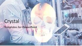  Presentation with virus pseudomonas - Beautiful slide set featuring virus background against orange human backdrop and a light blue colored foreground