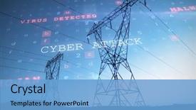  Presentation with electricity - Slides featuring virus background against the evening background and a light blue colored foreground