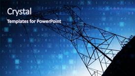  Presentation with electricity - Slides featuring virus background against the evening background and a navy blue colored foreground