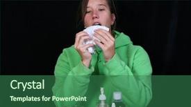  Presentation with ready - PPT theme having virus c - getting ready to sneeze background and a ocean colored foreground