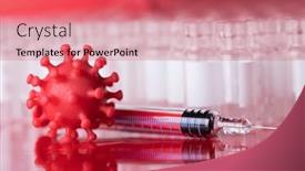  Presentation with epidemic - Theme with virus-cells-epidemic-coronavirus-background background and a coral colored foreground