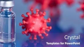  Presentation with epidemic - Theme having virus-cells-epidemic-coronavirus-background background and a violet colored foreground