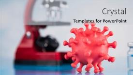  Presentation with epidemic - PPT theme consisting of virus-cells-epidemic-coronavirus-background background and a light gray colored foreground