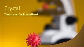  Presentation with epidemic - Presentation design consisting of virus-cells-epidemic-coronavirus-background background and a tawny brown colored foreground